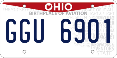 OH license plate GGU6901