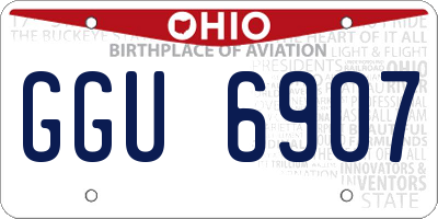 OH license plate GGU6907