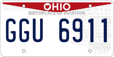 OH license plate GGU6911