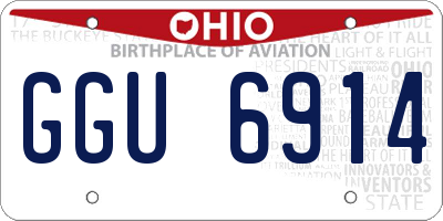 OH license plate GGU6914