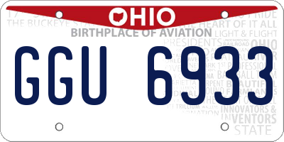 OH license plate GGU6933