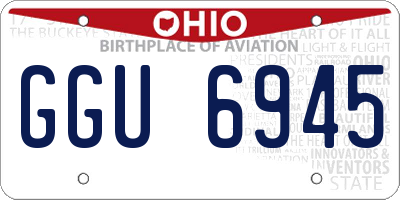 OH license plate GGU6945