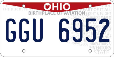 OH license plate GGU6952