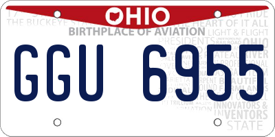 OH license plate GGU6955