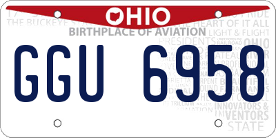 OH license plate GGU6958