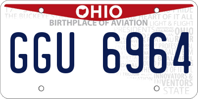 OH license plate GGU6964