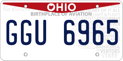 OH license plate GGU6965