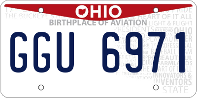 OH license plate GGU6971
