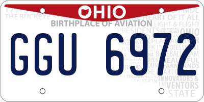 OH license plate GGU6972