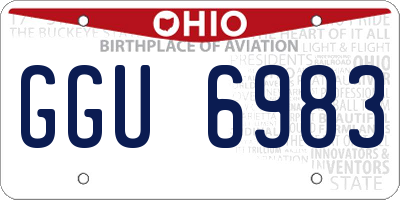 OH license plate GGU6983
