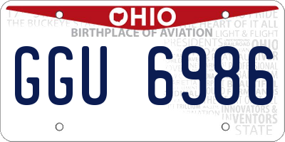 OH license plate GGU6986