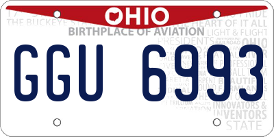 OH license plate GGU6993