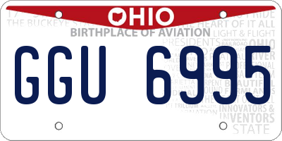 OH license plate GGU6995