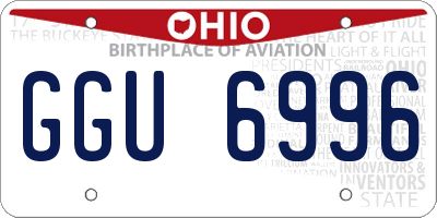 OH license plate GGU6996