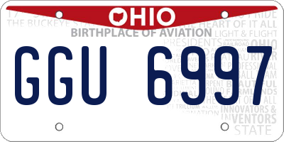 OH license plate GGU6997