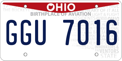 OH license plate GGU7016