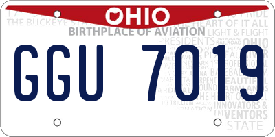 OH license plate GGU7019
