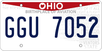 OH license plate GGU7052