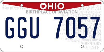 OH license plate GGU7057