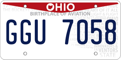OH license plate GGU7058