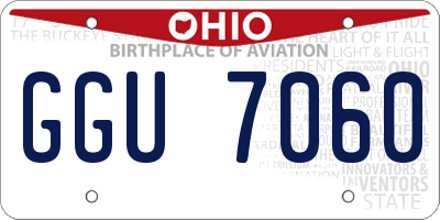 OH license plate GGU7060