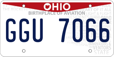 OH license plate GGU7066