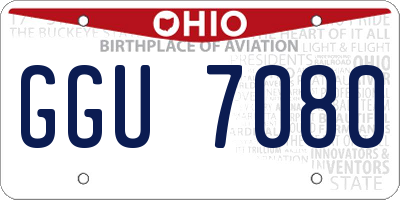 OH license plate GGU7080