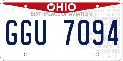OH license plate GGU7094