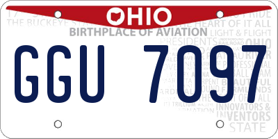 OH license plate GGU7097