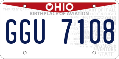 OH license plate GGU7108