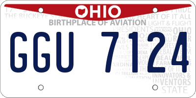 OH license plate GGU7124