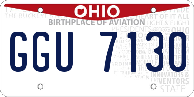 OH license plate GGU7130
