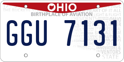OH license plate GGU7131