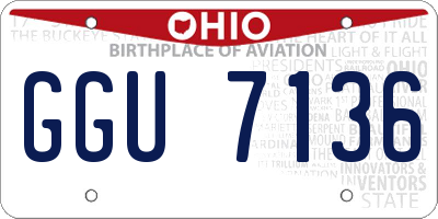 OH license plate GGU7136
