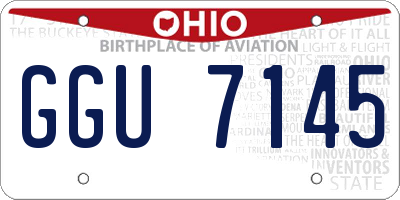 OH license plate GGU7145