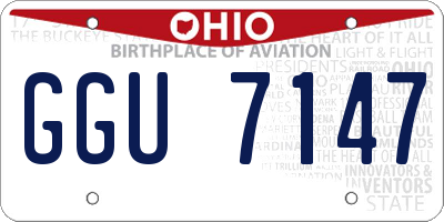 OH license plate GGU7147