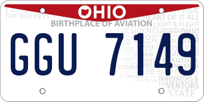 OH license plate GGU7149