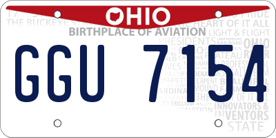 OH license plate GGU7154