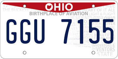 OH license plate GGU7155