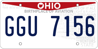 OH license plate GGU7156