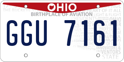 OH license plate GGU7161