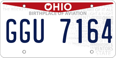 OH license plate GGU7164