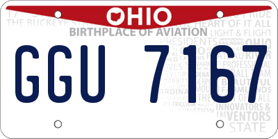 OH license plate GGU7167