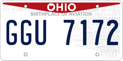 OH license plate GGU7172