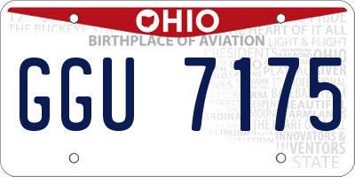 OH license plate GGU7175
