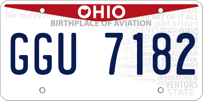 OH license plate GGU7182