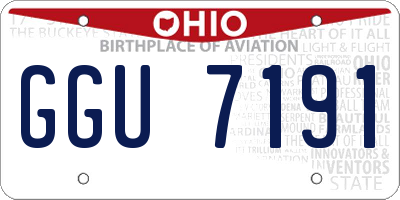 OH license plate GGU7191