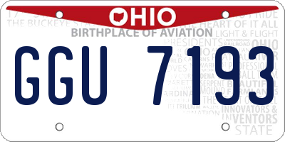 OH license plate GGU7193