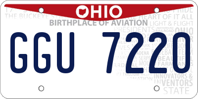 OH license plate GGU7220