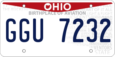 OH license plate GGU7232